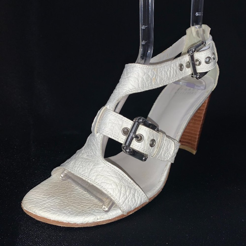 STUART WEITZMAN‎ Leather Open Toe Heels
